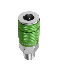 LEGA71420B image(0) - B 1/4" Green Coupler 1/4" MNPT