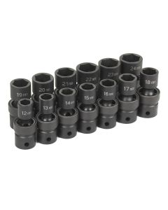 GRE1313UM image(0) - 13 PC 1/2" DR STANDARD LENGTH METRIC UNIVERSAL SET