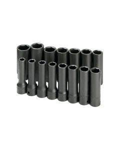 SKT4048 image(0) - SOCKET SET IMPACT 1/2IN. DRIVE 15PC MET DEEP 6 PT