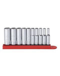 KDT80305 image(0) - 10PC 1/4" DRIVE 6PT DEEP SAE SOCKET SET