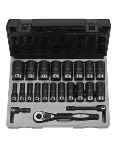 GRE82622D image(0) - 1/2" Dr. 22pc Fractional Deep Duo-Socket Set - 6 P