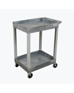 LUXSEC11HD-G image(0) - 24 x 18 Plastic Utility Two Shelf Tub Cart in Gray