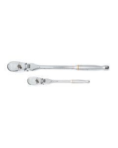 KDT81216T image(0) - 2 Pc 1/4", 3/8" 90T Flex Head Ratchet Set