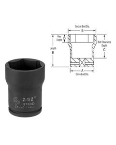 GRE3788D image(0) - SOC 2-3/4 3/4D IMP PINION LCKNT 6PT DP BLK