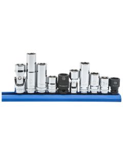 KDT80576 image(0) - 10 Pc. 1/4" and 3/8" Drive 12mm Socket Set