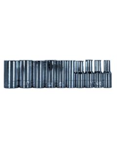 V8T4910 image(0) - 10-pc Chrome 1/4" Socket Set, Semi-Deep, 6 Point