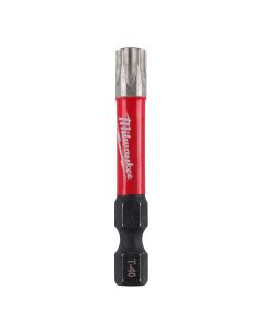 MLW48-32-4188 image(0) - Milwaukee Tool SHOCKWAVE 2" Impact Torx T40 Power Bits (25 Pk)