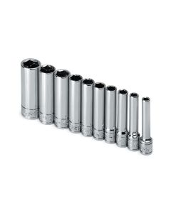 SKT4911 image(0) - SOCKET SET 1/4IN. DRIVE 10 PC SAE DEEP 6 POINT