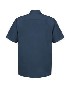 Men's Short Sleeve Indust. Work Shirt Navy, XXL