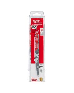 MLW48-00-8526 image(0) - Milwaukee Tool 9" 7 TPI The AX(TM) with Carbide Teeth SAWZALL(R) Blade 25PK