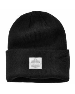 ERG16808 image(0) - 6806 Black 6806 Cuffed Rib Knit Beanie Hat