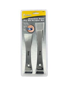 TIT17005 image(0) - 2PC STAINLESS STEEL PRYBAR/SCRAPER SET