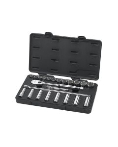 KDT80707 image(0) - 23PC 1/2" DR SAE SOCKET SET (STANDARD/DEEP)