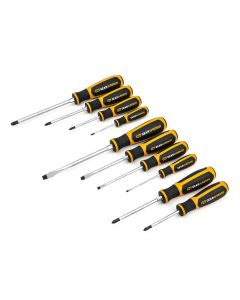 KDT80060H image(0) - 10 Pc. Phillips®/Slotted/Pozidriv® Dual Material Screwdriver Set