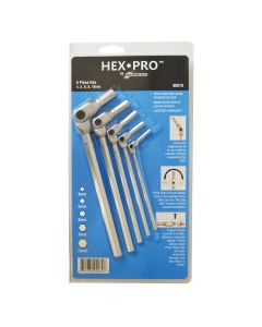 BND00070 image(0) - 5PC HEX PRO PIVOT HEAD METRIC HEX WRENCH SET