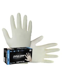 SAS650-1000 - Dyna Grip 8mil PF Latex Gloves, XSmall