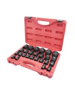 KTI38101 image(0) - K Tool International Socket Set Impact Metric Short 1/2 in. Dr 26 Pieces