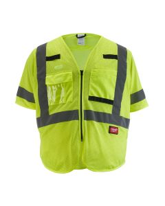 MLW48-73-5134 image(0) - Milwaukee Tool Class 3 High Visibility Yellow Mesh Safety Vest - 4XL/5XL