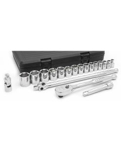 19 PC 1/2" DR 6 POINT SOC SET