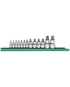 KDT80898 image(0) - 13-Pc 1/4", 3/8", 1/2" Drive Stubby Torx  Bit Set