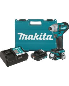 MAKDT04R1 image(0) - 12V CXT 2.0 Ah Brushless Cordless Imp Driver Kit