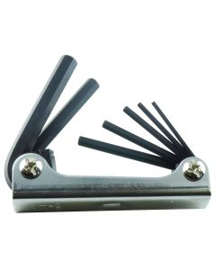 KTI71475 image(0) - K Tool International 7-Piece Folding Metric Hex Bit Set