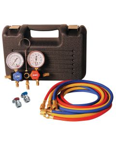 FJC6855 image(0) - R-134A/R-1234YF DUAL MANIFOLD GAUGE SET IN CASE