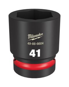 MLW49-66-6604 image(0) - Milwaukee Tool SHOCKWAVE Impact Duty  1"Drive 41MM Standard 6 Point Socket