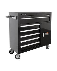 HOMBK04041062 image(0) - Homak Manufacturing 41 in. H2Pro Series 6 Drawer Rolling Cabinet, Black