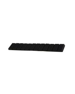 PLO68013 image(0) - Value Line steel adhesive weights, 0.5 oz segments black coated, 4oz strips, 28 strips/box