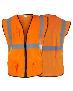 SAS692-2210 image(0) - Class-2 Orange Surveyor's Vest, XL