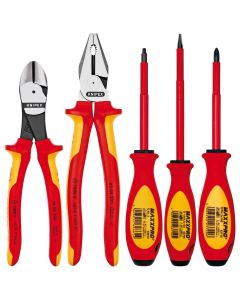 KNP9K989821US image(0) - 5PC PLIERS/SCREWDRR TOOL SET-1,000V INSLTD