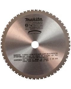 MAKA-90691 image(0) - 6 1/4" 56T Carbide Tipped Saw Blade, Ferrous Metal, Thin Gauge