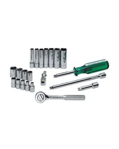 SKT4921 image(0) - TOOL SET 1/4IN. DRIVE 21PC SAE 6 PT W/RATCH