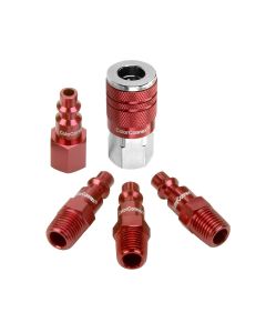 LEGA73456D image(0) - D 5pc 1/4" Red Coupler & Plug