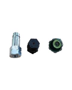 FJC2809 image(0) - R-1234yf Aluminum straight adapter with JRA Valve core  1/4 SAE F M9 x 1