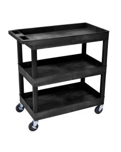 LUXEC111 image(0) - Luxor E-Series 3-Shelf Utility Cart