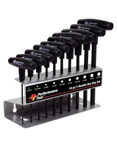 WLMW80275 image(0) - T-HANDLE HEX KEY SET METRIC 10PC