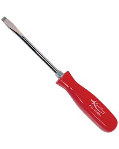 KTI19804 image(0) - K Tool International 4 in. Slotted Screwdriver with Red Square Handle (