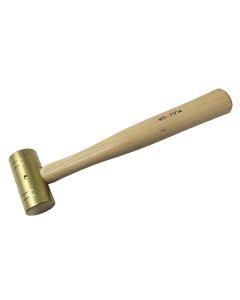 KTI71714 image(0) - K Tool International 16 oz. Brass hammer with Wooden Hickory Handle