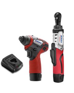 ACDARW12102-K4 image(0) - ACDelco G12 Series 12V Cordless Li-ion 1/4" Brushless Rachet Wrench & Impact Driver Combo Tool Kit with 2 Batteries