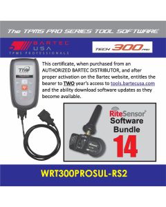 BATWRT300PROSULRS2E image(0) - 2 Year Software License for the Tech300PROC w/ 14 RITE-SENSORS