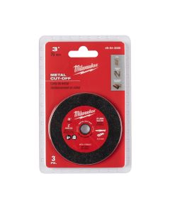 MLW49-94-3000 image(0) - 3-PK, 3" METAL CUT OFF WHEEL MAX 20,000 RPM