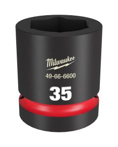 MLW49-66-6600 image(0) - Milwaukee Tool SHOCKWAVE Impact Duty  1"Drive 35MM Standard 6 Point Socket