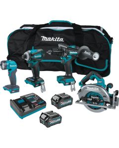 MAKGT400M1D1 image(0) - 40V max XGT® Brushless Cordless 4 Pc. Combo Kit, GPH01, GDT01, GSH01, ML001G, bag (2.5Ah/4.0Ah)