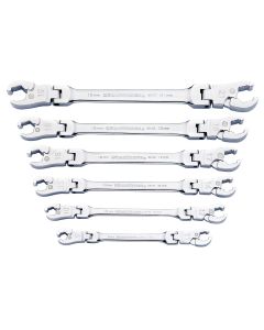 KDT89101D image(0) - 6 Pc. Ratcheting Flex Flare Nut Wrench Set- Metric