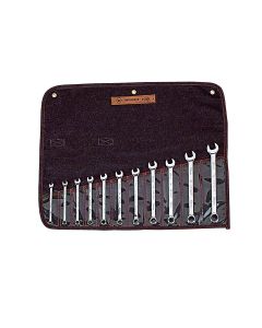 WRI950 image(0) - 11pc 12pt. Metric Full Polished Comb Wrench Set