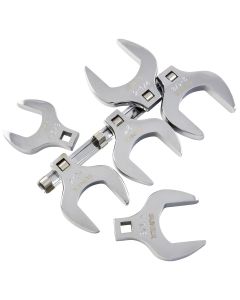 SUN9722A image(0) - 6 Pc 1/2" Dr Full Polish SAE Jumbo Crowfoot Wrench