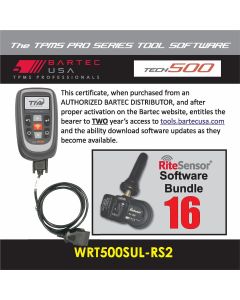 BATWRT500SULRS2E image(0) - 2 Year Software License for the Tech500 w/ 16 RITE-SENSORS