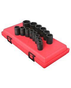 SUN2652 image(0) - SOCKET SET IMPACT 1/2IN. DRIVE 14 PC STD METRIC